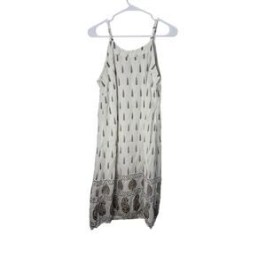 Lapogee White Boho Sleeveless Midi Dress Size M